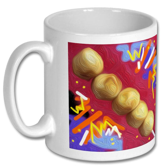 KEEP CALM and EAT CURRY FISHBALLS Mug