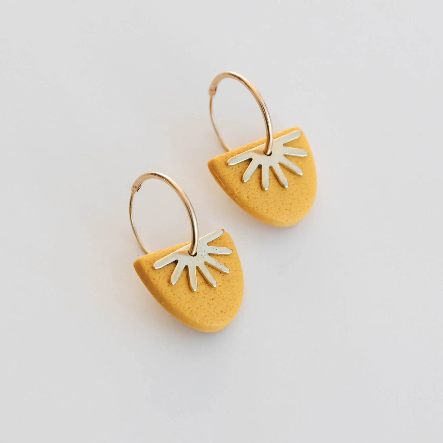 Sun Ray Hoops in Sunshine Yellow