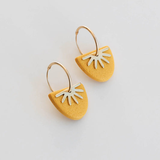 Sun Ray Hoops in Sunshine Yellow